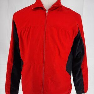 Nike Track Running Jacket Red Men's Size Large Full Zip Light Activecore